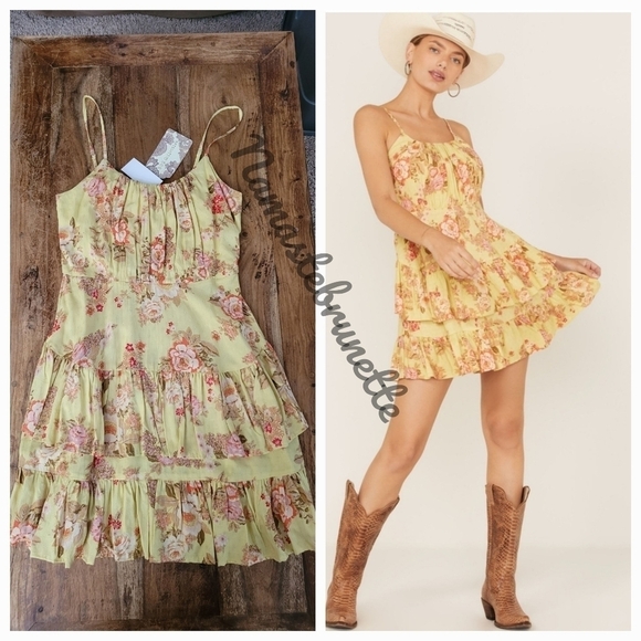 NWT $98 Revolve Boho Floral Tiered Dress - Picture 11 of 17